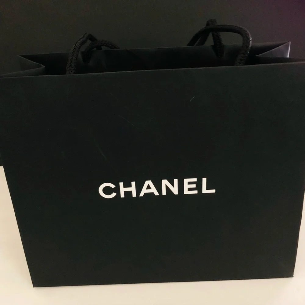 Authentic Chanel Gift Bags (2) & 1 Chanel Cloth Jewelry Bag With Pull String
